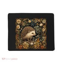 Hedgehog In A Forest William Morris Style Mousepad thumb 0