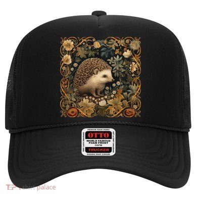 Hedgehog In A Forest William Morris Style Hat