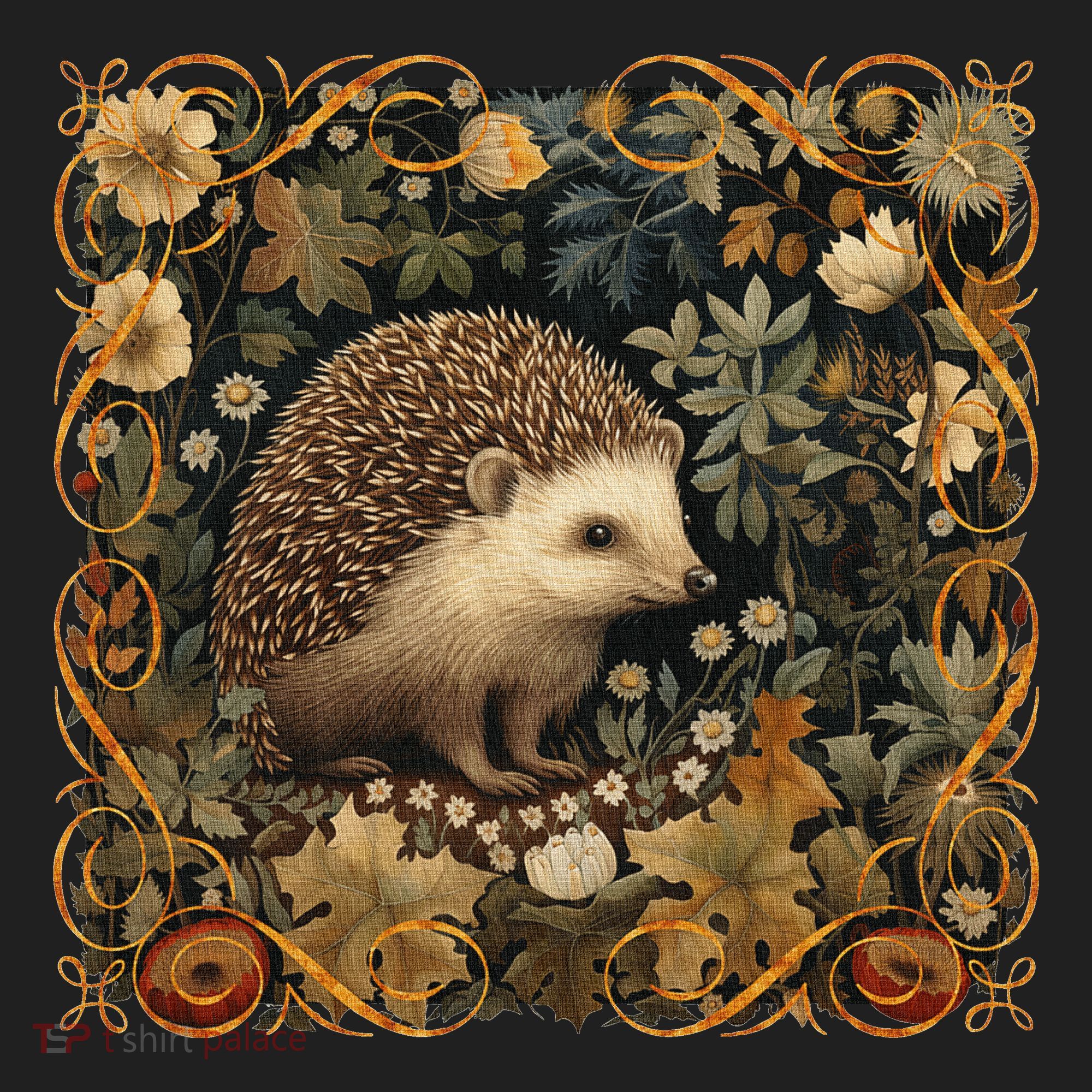 Hedgehog In A Forest William Morris Style Hat