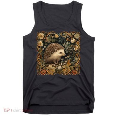 Hedgehog In A Forest William Morris Style Tank Top
