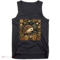 Hedgehog In A Forest William Morris Style Tank Top thumb 0