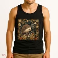 Hedgehog In A Forest William Morris Style Tank Top thumb 3
