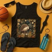 Hedgehog In A Forest William Morris Style Tank Top thumb 4