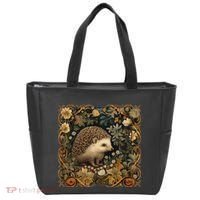 Hedgehog In A Forest William Morris Style Tote Bag thumb 0