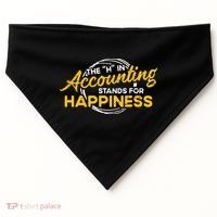 H In Accounting Stands For Happiness Accountant Accounting USA-Made Doggie Bandana thumb 0