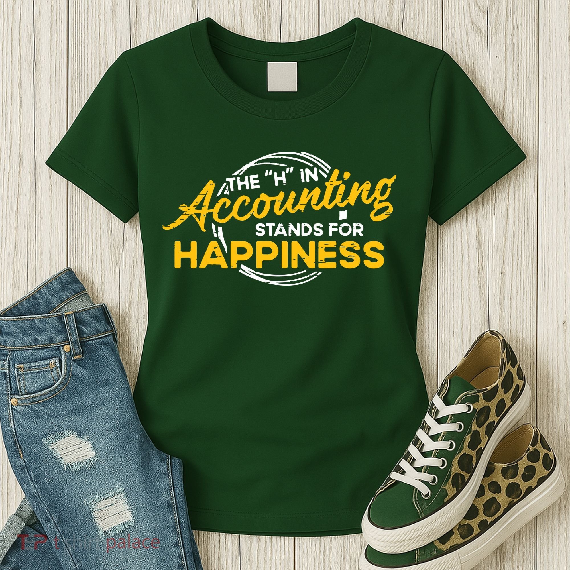 H In Accounting Stands For Happiness Accountant Accounting Women's T-Shirt