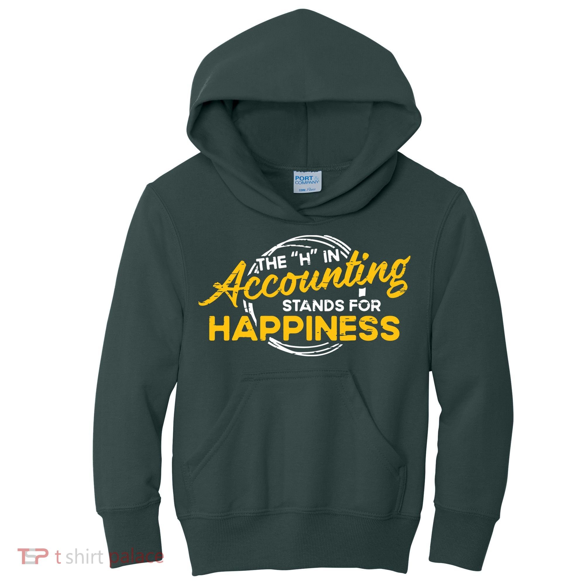 H In Accounting Stands For Happiness Accountant Accounting Kids Hoodie