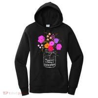 Happiness Is Being A Grandmom Gift Grandma Mom Flower Women's Hoodie thumb 0