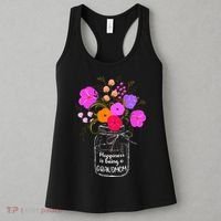 Happiness Is Being A Grandmom Gift Grandma Mom Flower Women's Tank Top thumb 3
