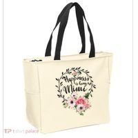 Happiness Is Being A Mimi Shirt Floral Tote Bag thumb 2
