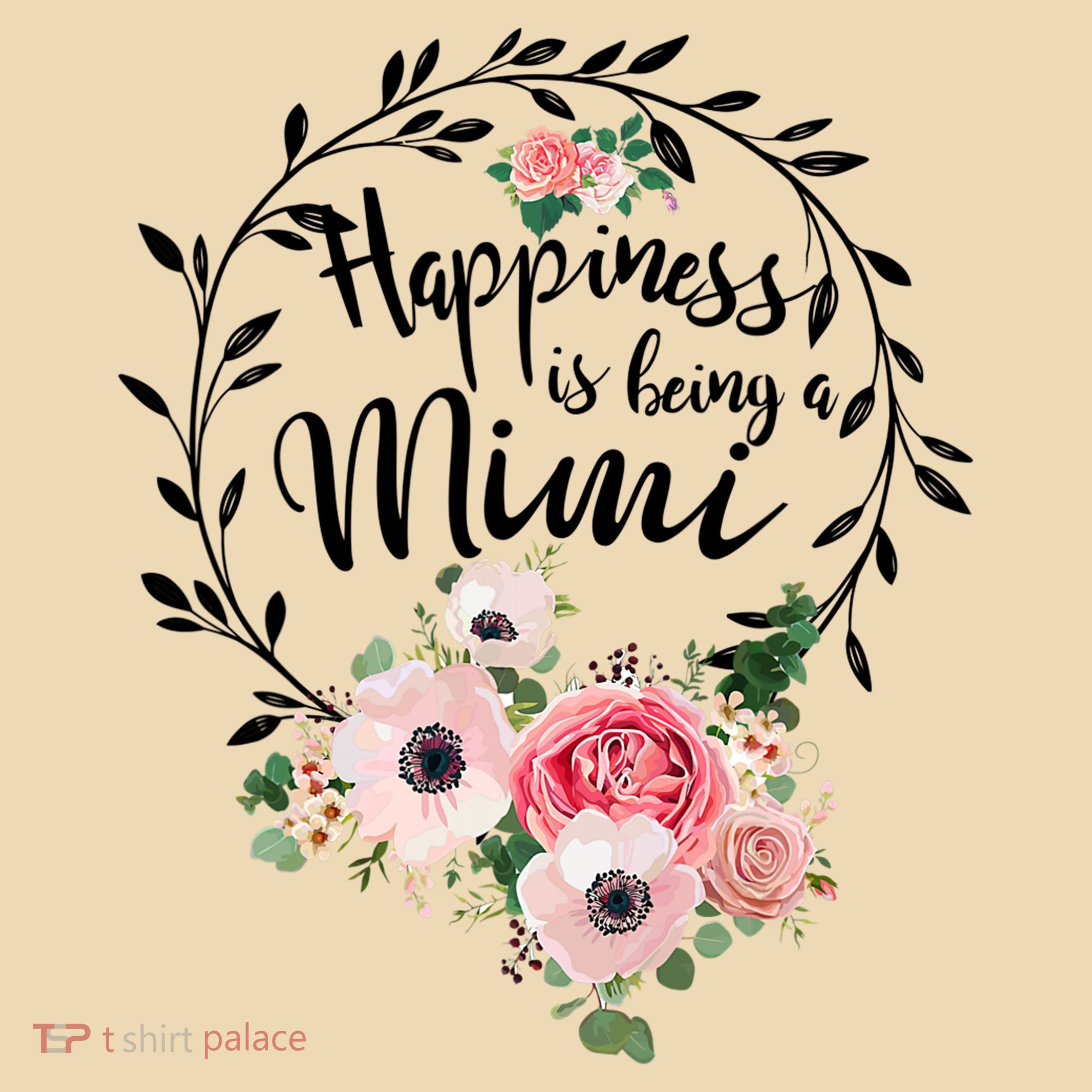 Happiness Is Being A Mimi Shirt Floral Tote Bag