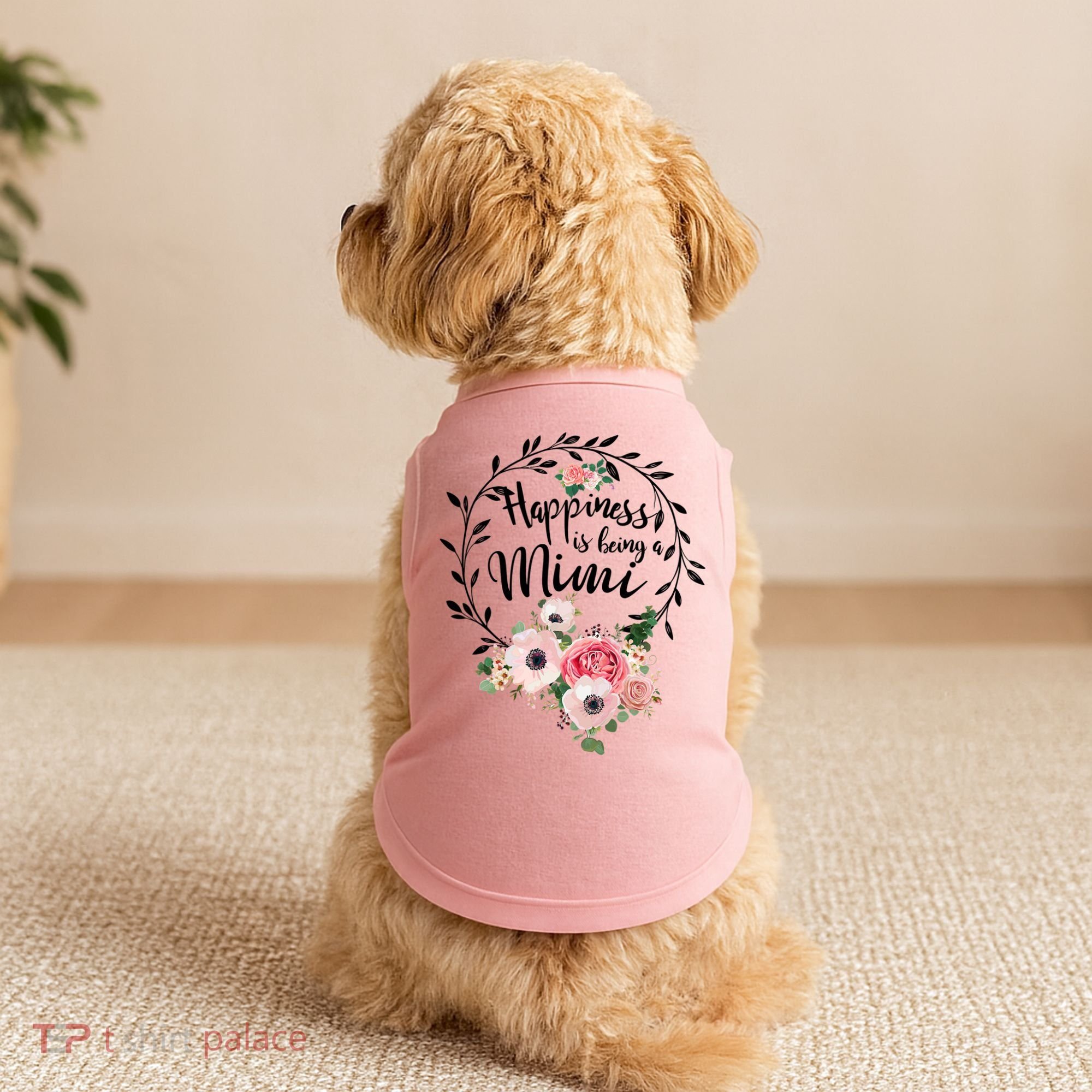 Happiness Is Being A Mimi Shirt Floral Doggie Tank