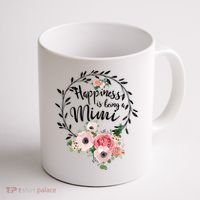 Happiness Is Being A Mimi Shirt Floral Coffee Mug thumb 1