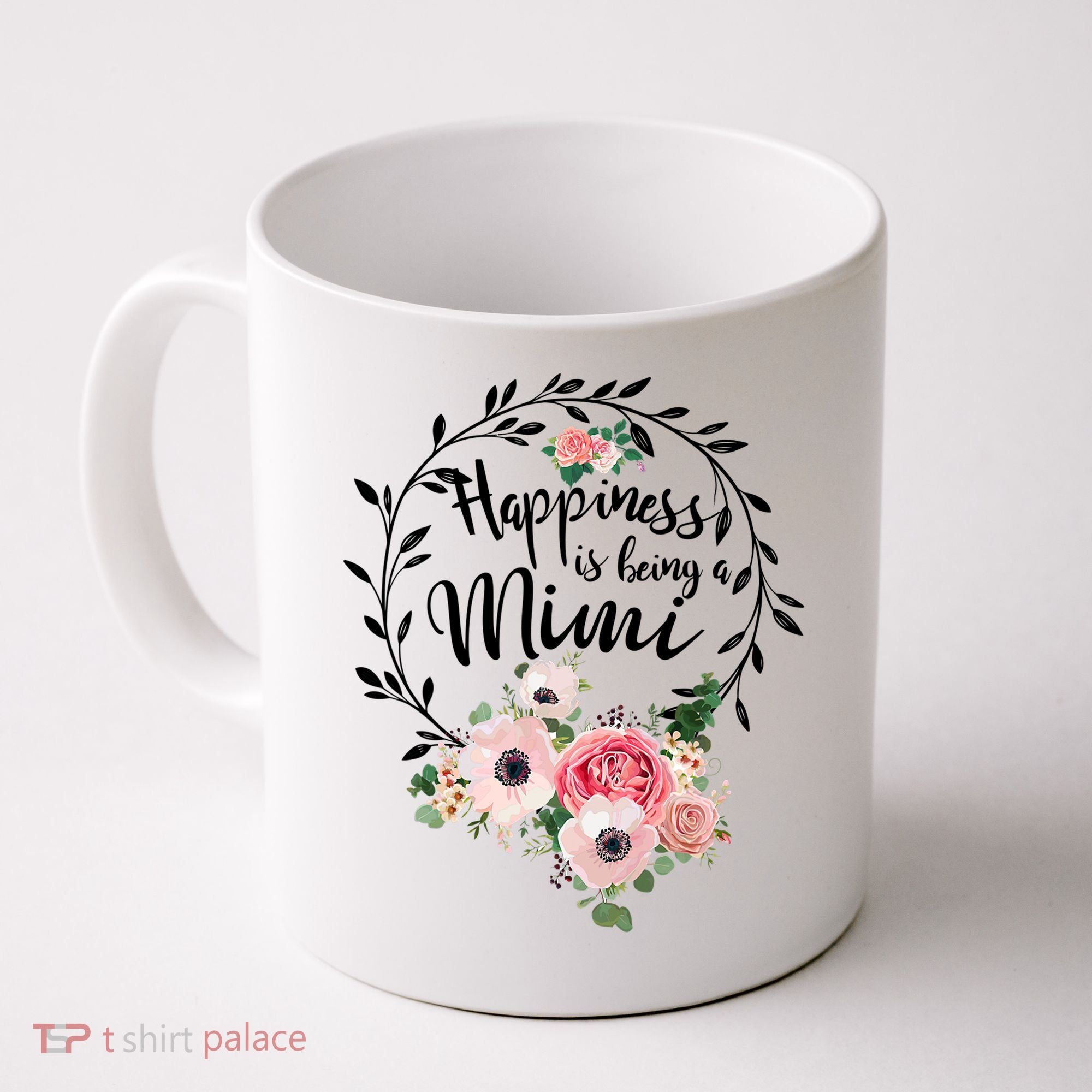 Happiness Is Being A Mimi Shirt Floral Coffee Mug