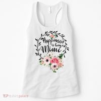 Happiness Is Being A Mimi Shirt Floral Women's Tank Top thumb 0