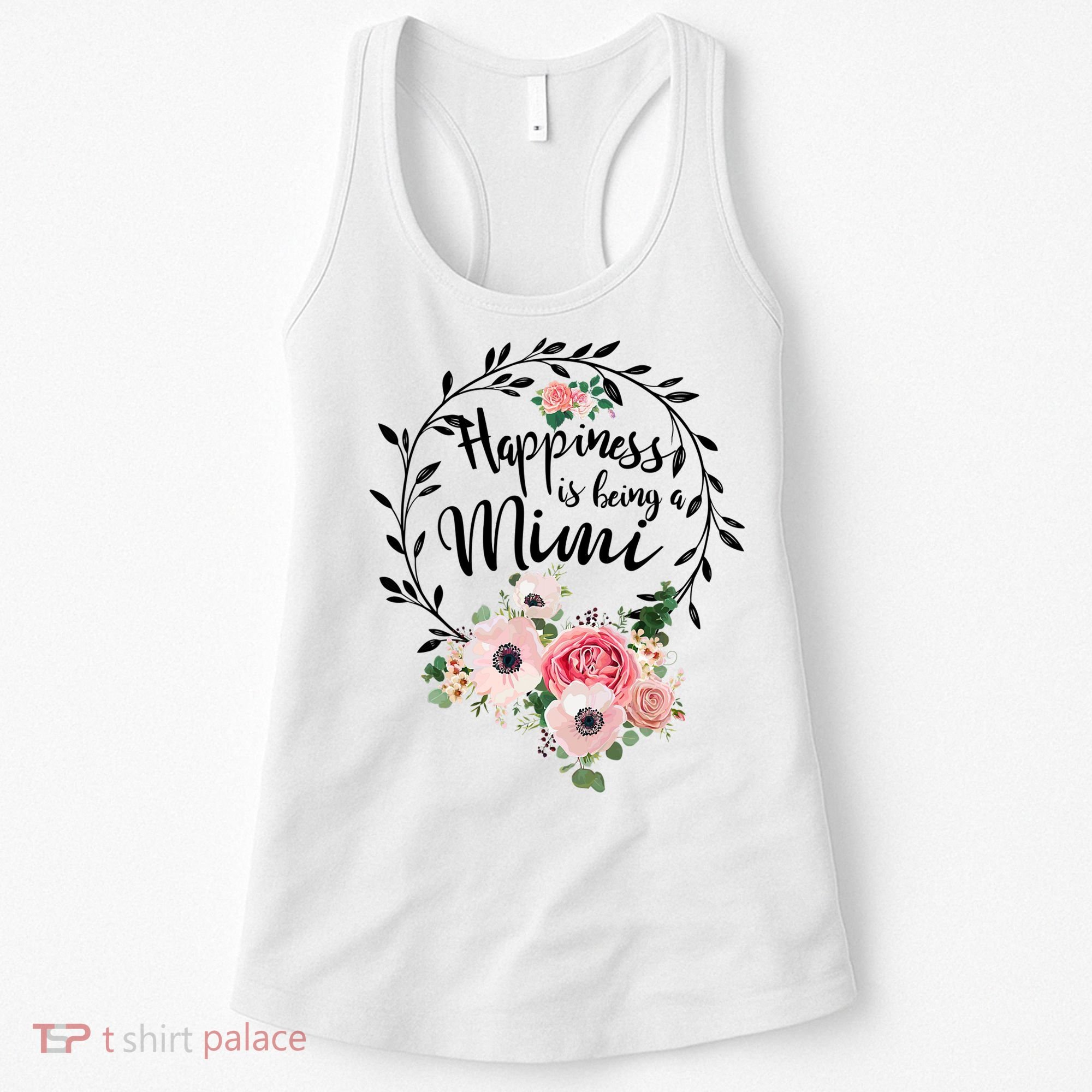 Happiness Is Being A Mimi Shirt Floral Women's Tank Top
