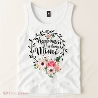 Happiness Is Being A Mimi Shirt Floral Tank Top thumb 2