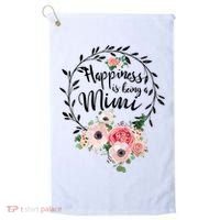 Happiness Is Being A Mimi Shirt Floral Golf Towel thumb 0