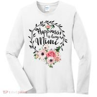 Happiness Is Being A Mimi Shirt Floral Women's Long Sleeve Shirt thumb 0