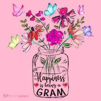 Happiness Is Being Gram Life Flower Art Gram MotherS Day Coaster thumb 2
