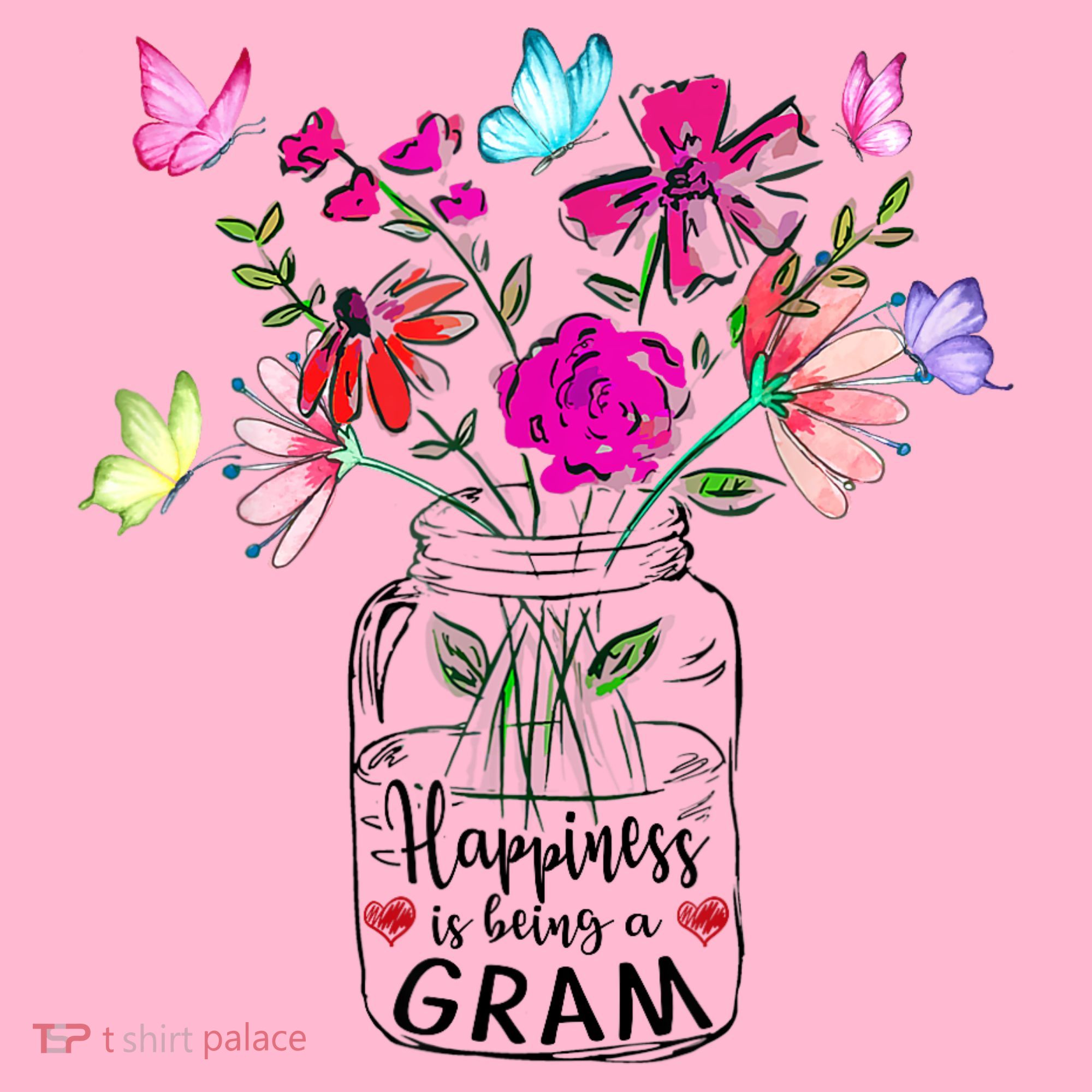 Happiness Is Being Gram Life Flower Art Gram MotherS Day Coaster