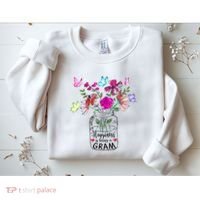 Happiness Is Being Gram Life Flower Art Gram MotherS Day Sweatshirt thumb 2
