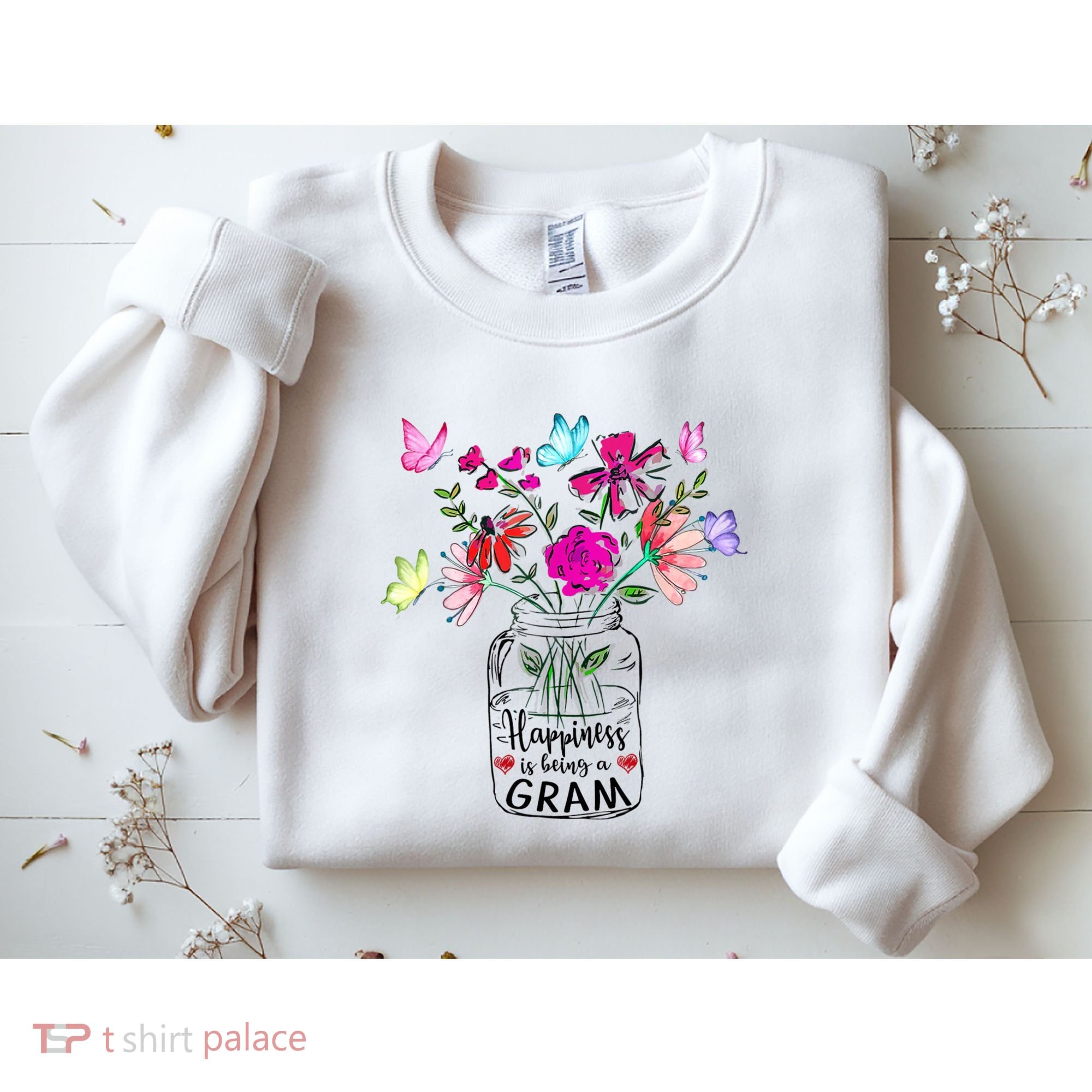 Happiness Is Being Gram Life Flower Art Gram MotherS Day Sweatshirt