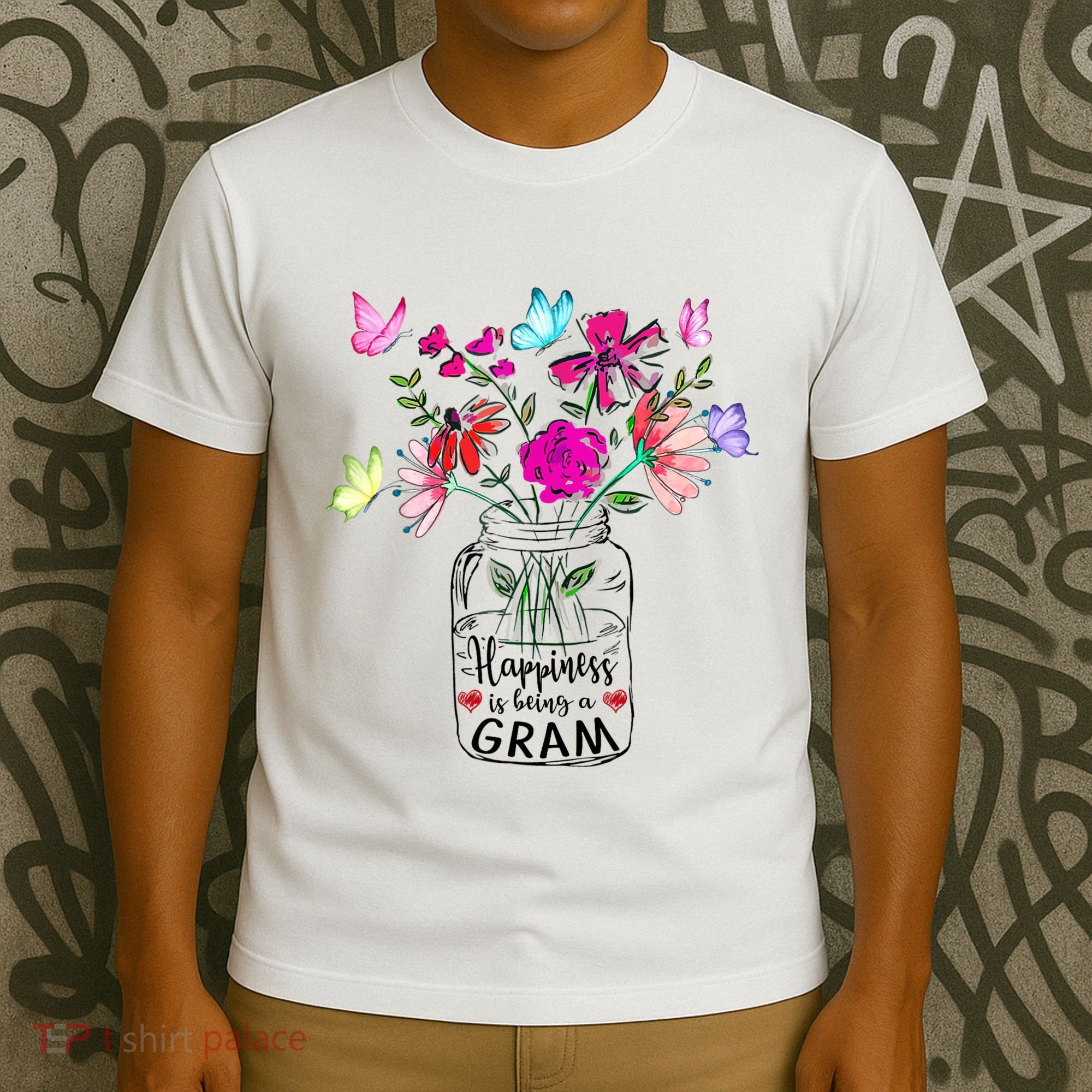 Happiness Is Being Gram Life Flower Art Gram MotherS Day T-Shirt