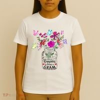 Happiness Is Being Gram Life Flower Art Gram MotherS Day T-Shirt thumb 4