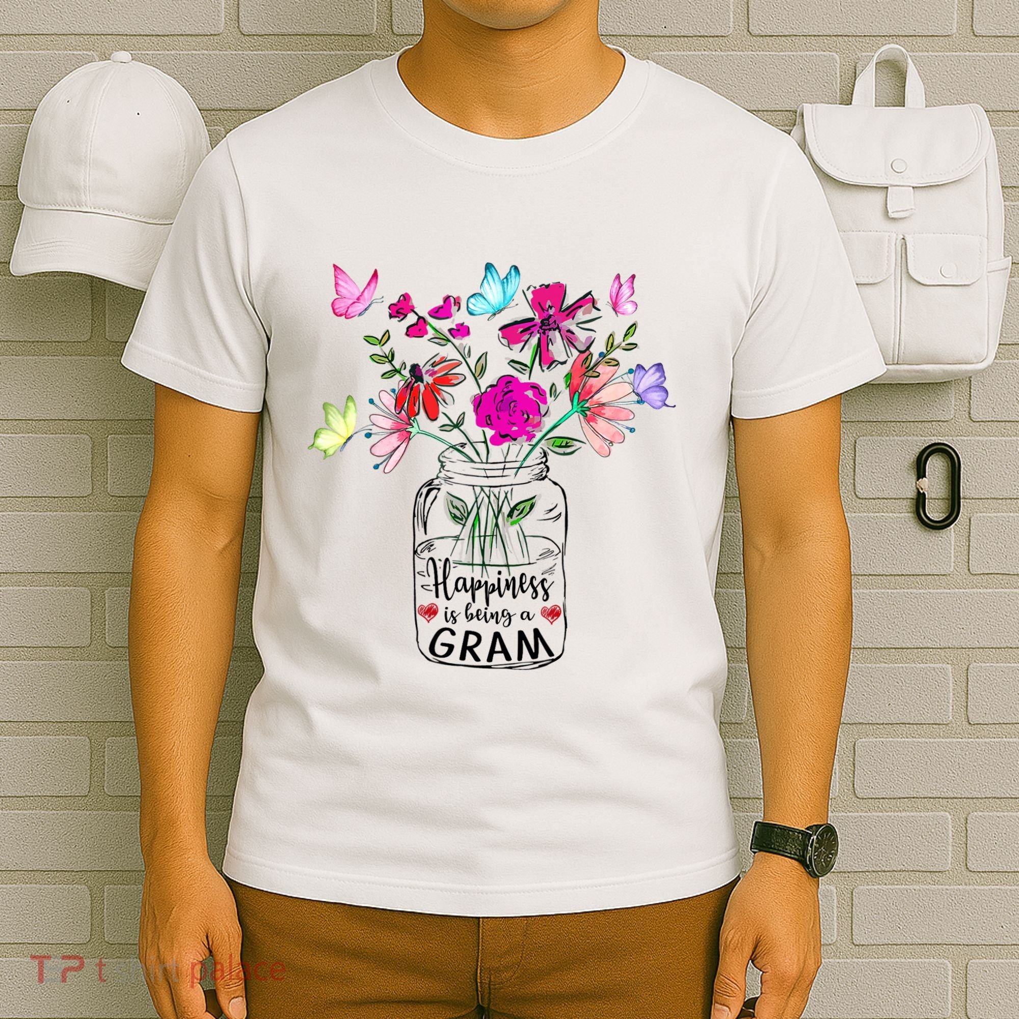Happiness Is Being Gram Life Flower Art Gram MotherS Day T-Shirt