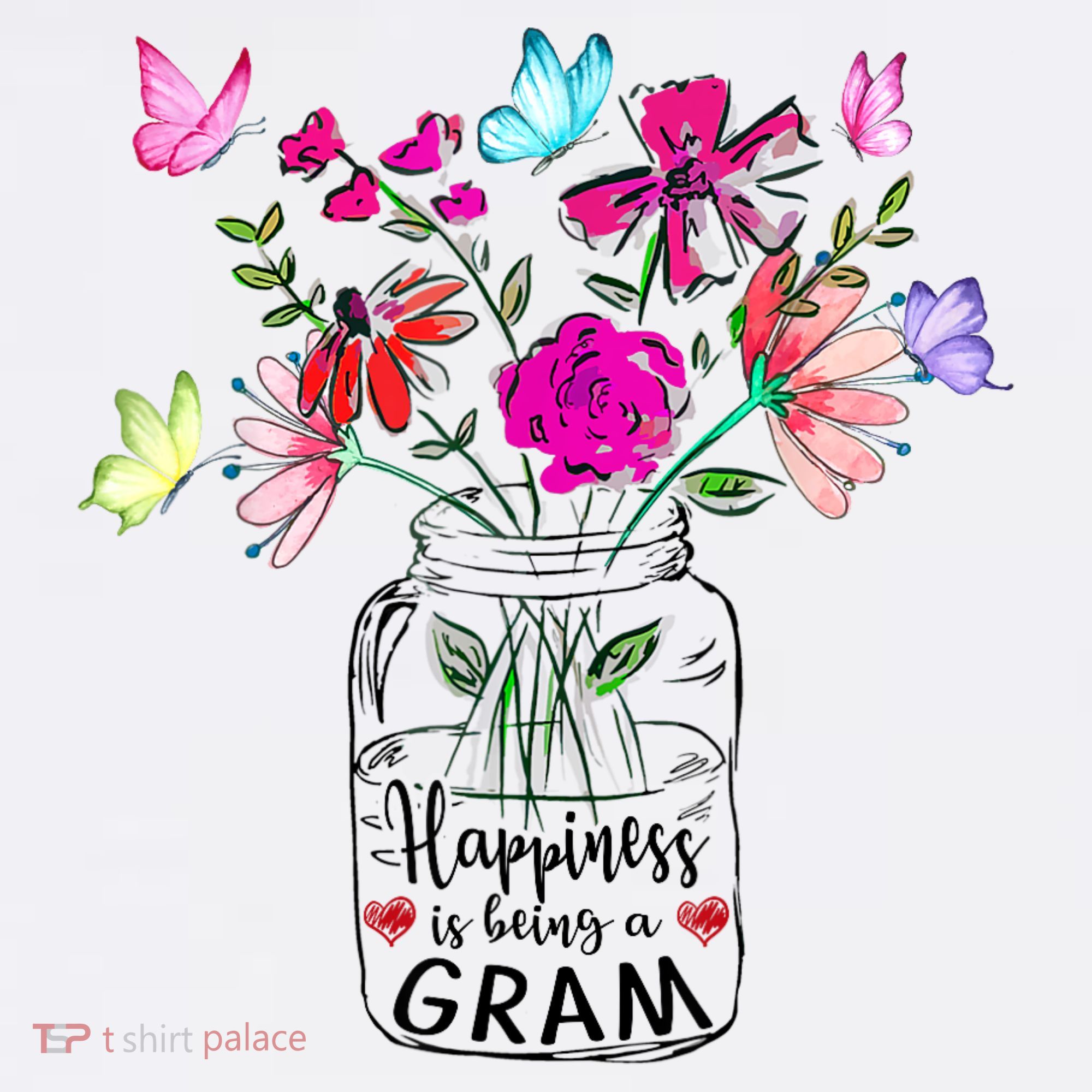 Happiness Is Being Gram Life Flower Art Gram MotherS Day Women's Hoodie