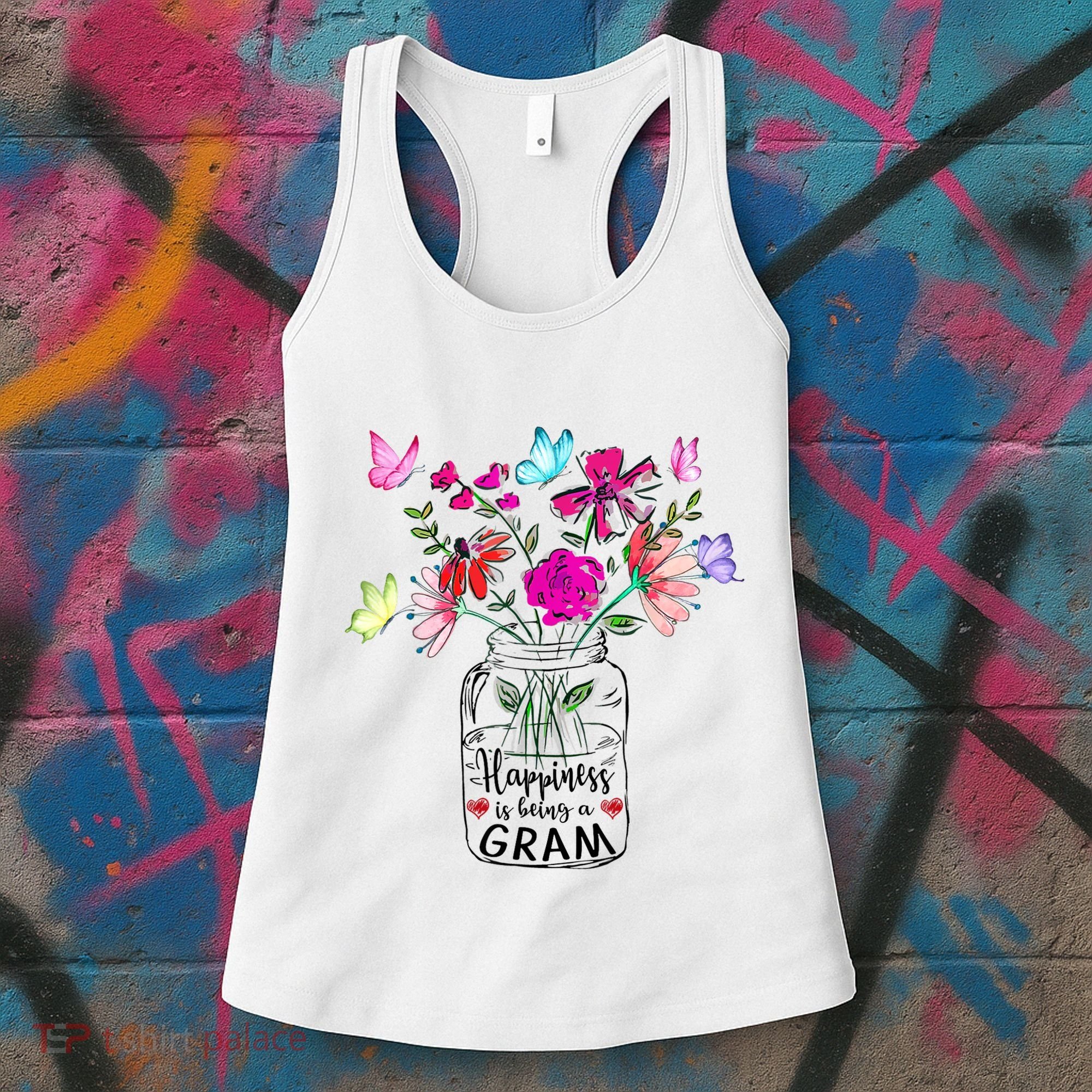 Happiness Is Being Gram Life Flower Art Gram MotherS Day Women's Tank Top