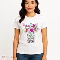 Happiness Is Being Gram Life Flower Art Gram MotherS Day Women's T-Shirt thumb 4