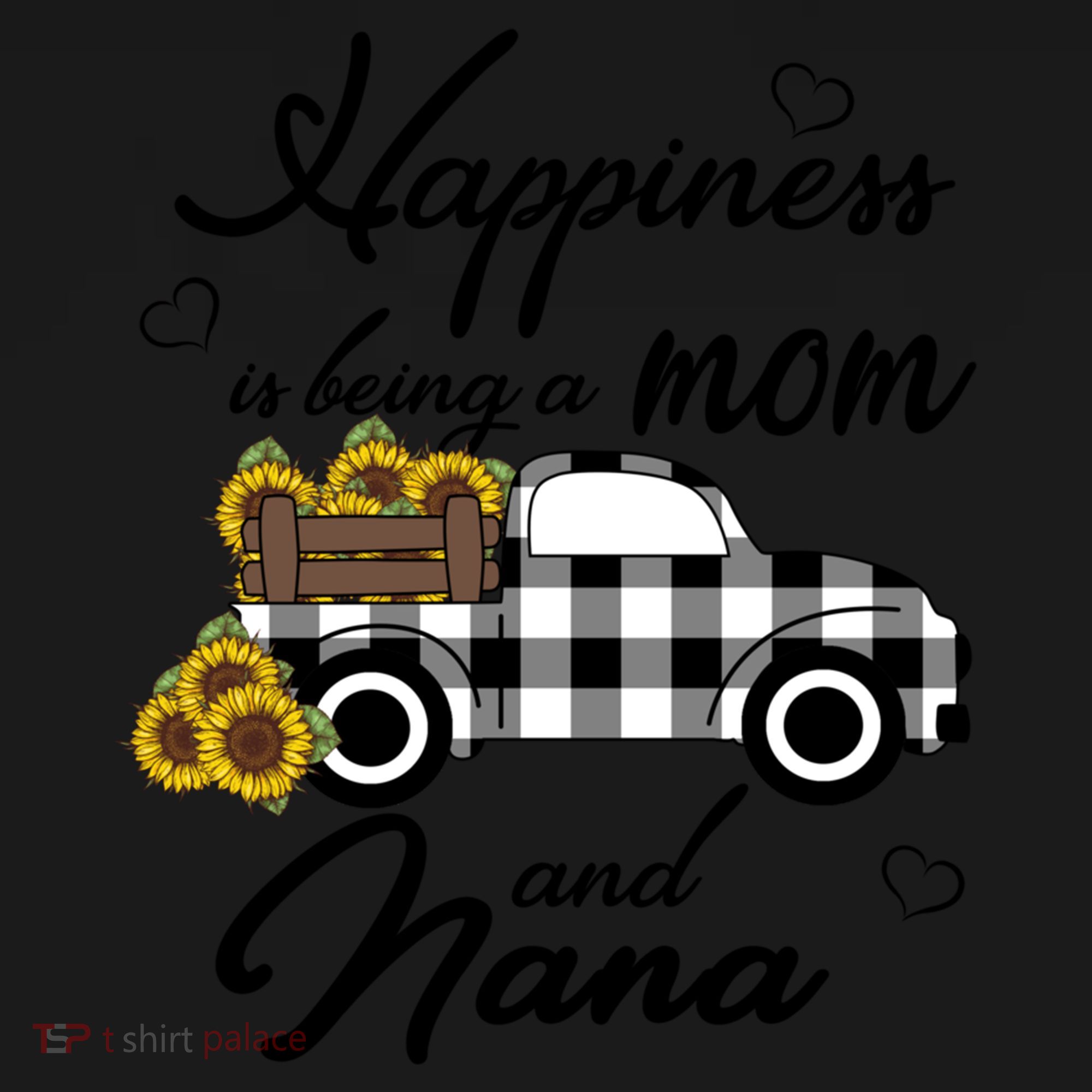Happiness Is Being A Mom And Nana Cute Sunflower Grandma Gift Women's Hoodie