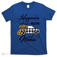 Happiness Is Being A Mom And Nana Cute Sunflower Grandma Gift T-Shirt thumb 0