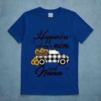 Happiness Is Being A Mom And Nana Cute Sunflower Grandma Gift T-Shirt thumb 5