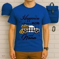Happiness Is Being A Mom And Nana Cute Sunflower Grandma Gift T-Shirt thumb 6