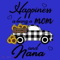 Happiness Is Being A Mom And Nana Cute Sunflower Grandma Gift T-Shirt thumb 7
