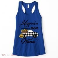 Happiness Is Being A Mom And Nana Cute Sunflower Grandma Gift Women's Tank Top thumb 0