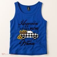 Happiness Is Being A Mom And Nana Cute Sunflower Grandma Gift Tank Top thumb 2