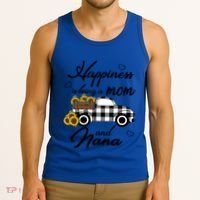 Happiness Is Being A Mom And Nana Cute Sunflower Grandma Gift Tank Top thumb 3