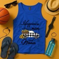 Happiness Is Being A Mom And Nana Cute Sunflower Grandma Gift Tank Top thumb 4