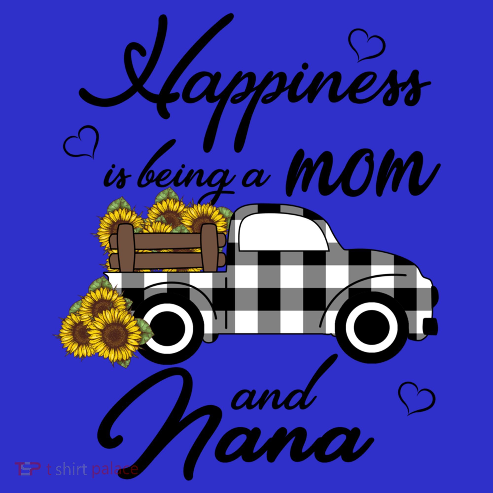 Happiness Is Being A Mom And Nana Cute Sunflower Grandma Gift Visor
