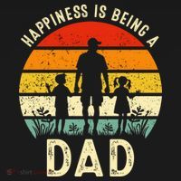 Happiness Is Being A Dad Father's Day Retro Sunset Backpack thumb 2