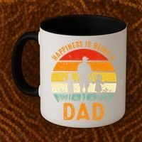 Happiness Is Being A Dad Father's Day Retro Sunset Coffee Mug thumb 2