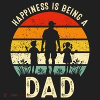 Happiness Is Being A Dad Father's Day Retro Sunset Tumbler thumb 3