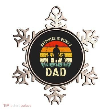 Happiness Is Being A Dad Father's Day Retro Sunset Ornament