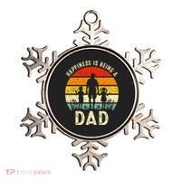 Happiness Is Being A Dad Father's Day Retro Sunset Ornament thumb 0