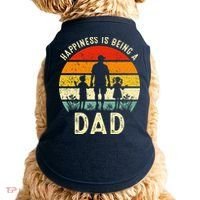Happiness Is Being A Dad Father's Day Retro Sunset Doggie Tank thumb 0