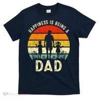 Happiness Is Being A Dad Father's Day Retro Sunset T-Shirt thumb 0